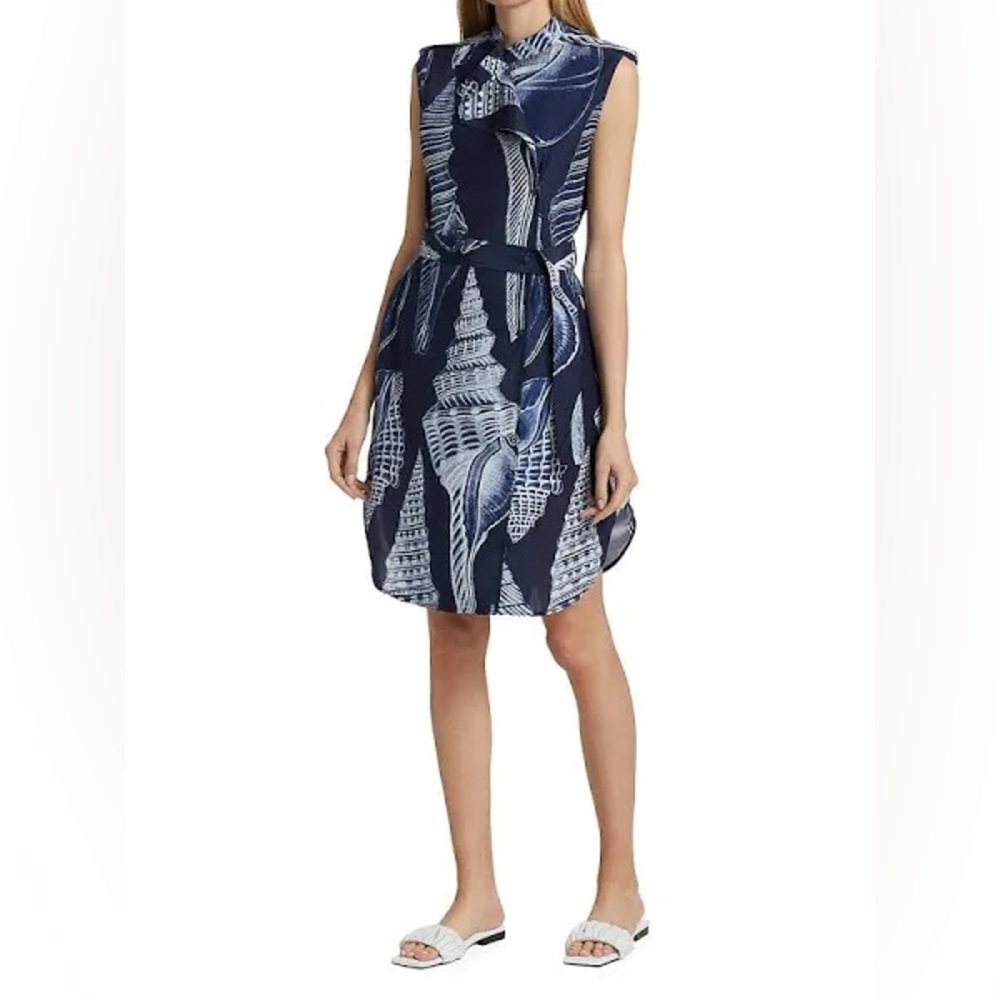 Stella McCartney Andrea Sleeveless Silk Conch Shell Dress Size 42 EU (8 US)